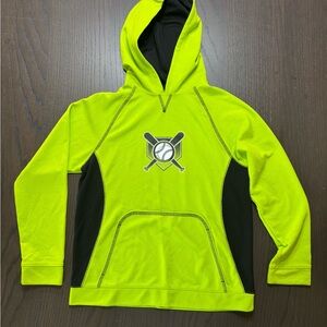 Tek Gear Youth Medium (10/12) Bright Green Hooded Shirt